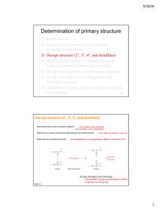Determination of primary structure
