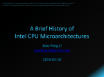 A Brief History of Intel CPU microarchitectures