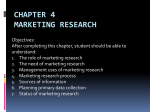 CHAPTER 4 MARKETING RESEARCH