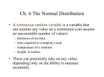 Chapter 6, Normal Distribution