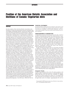 Position of the American Dietetic Association and Dietitians of