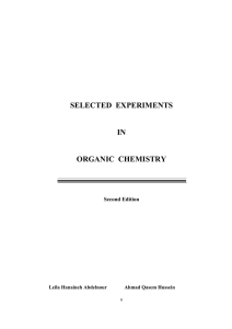 selected experiments in organic chemistry