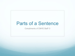 Parts of a Sentence File