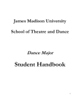 Dance Major Student Handbook