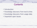 Knowledge discovery from text and links