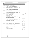Geometric Shapes with Given Conditions Matching Worksheet