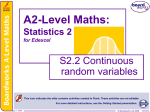 S2.2 Continuous random variables