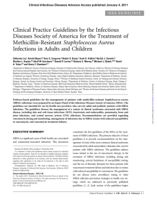 Clinical Practice Guidelines by the Infectious Diseases Society of