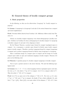 II. General theory of locally compact groups