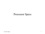 Processor Specs (Cont.)