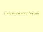 Prediction concerning Y variable