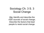 Sociology Ch. 3 S. 3 Social Change