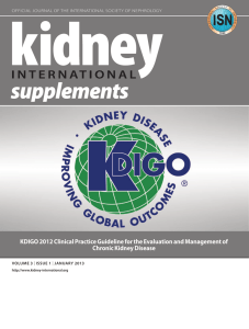 KDIGO 2012 Clinical Practice Guideline for the Evaluation