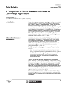 A Comparison of Circuit Breakers and Fuses for