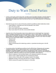 Duty to Warn Third Parties Fact Sheet