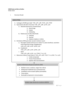 N208 Shock and Burns Outline Winter 2013 Systemic Inflammatory