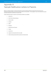 Appendix 8 Sample Notification Letters to Parents