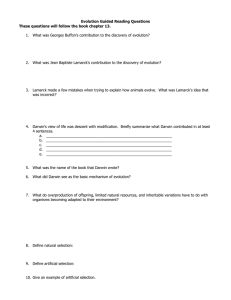 Evolution Guided Reading Questions: Part 1