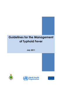 Guidelines for the Management of Typhoid
