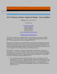 BA371 Business Systems Analysis