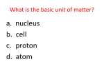 What is the basic unit of matter?