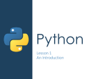 Slides - Intro to Python File