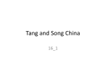 Tang and Song China - Lake County Schools