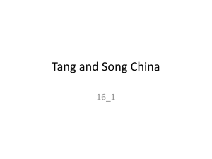 Tang and Song China - Lake County Schools