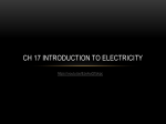 Ch 17 Introduction to electricity