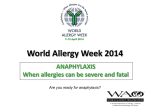 Anaphylaxis - World Allergy Organization