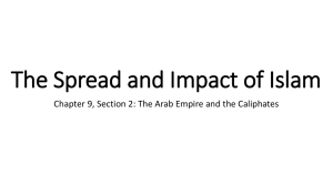 Arab Empire and Caliphates PowerPoint