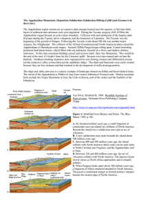 The Appalachian Mountains: Deposition-Subduction