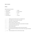 Chapter 1 Worksheet Matching Match the terms to the descriptions