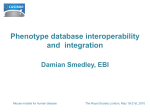 Phenotype database interoperability, integration and