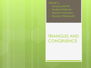 triangles and congruence