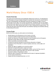 World History Since 1500 A - Digital Learning Department