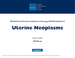 (NCCN Guidelines®) Uterine Neoplasms