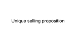 Unique selling proposition