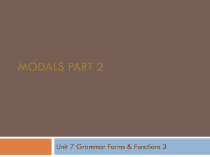 Unit 7 - GFF3 - Modals Part 2 Interactive