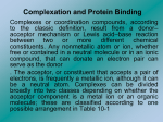 Complexation and Protein Binding