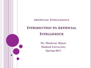 Introduction to AI - Dr Shahriar Bijani
