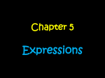 Chapter 5 Algebraic Expressions