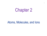 Atoms, Molecules, and Ions
