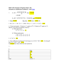 Math 235 Answers (Practice-Sept