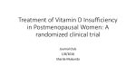 Treatment of Vitamin D Insufficiency in Postmenopausal