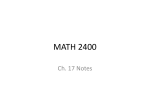 MATH 2400 - Dustin Tench