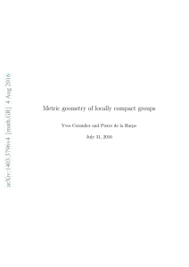 Metric geometry of locally compact groups