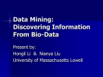 Datamining: Discovering Information From Bio-Data
