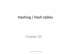 Hashing / Hash tables