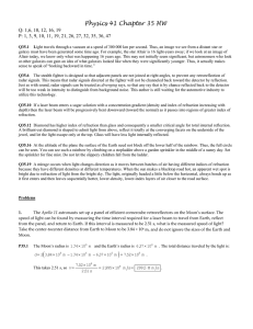 Physics 41 Chapter 37 Sample Problems